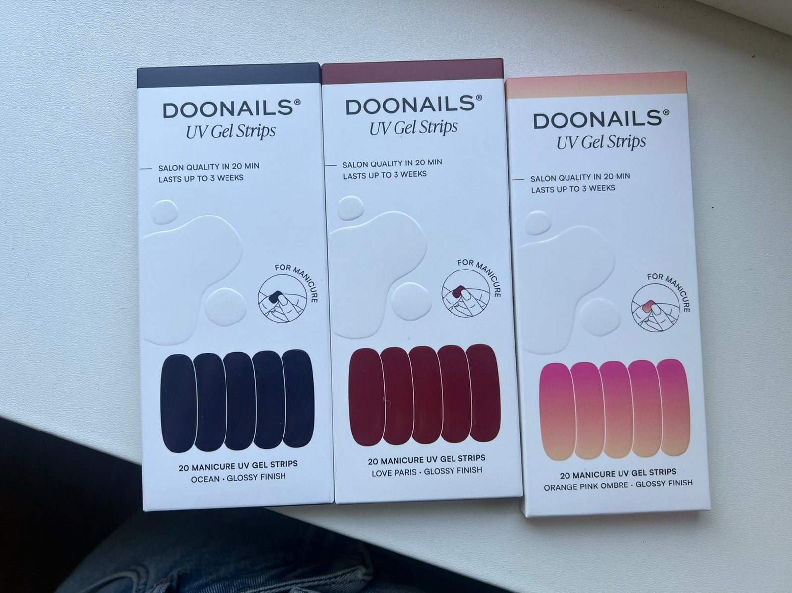 Doonails uv gel strips 3 kleuren, Ophalen of Verzenden, Nieuw, Handen en Nagels, Toebehoren
