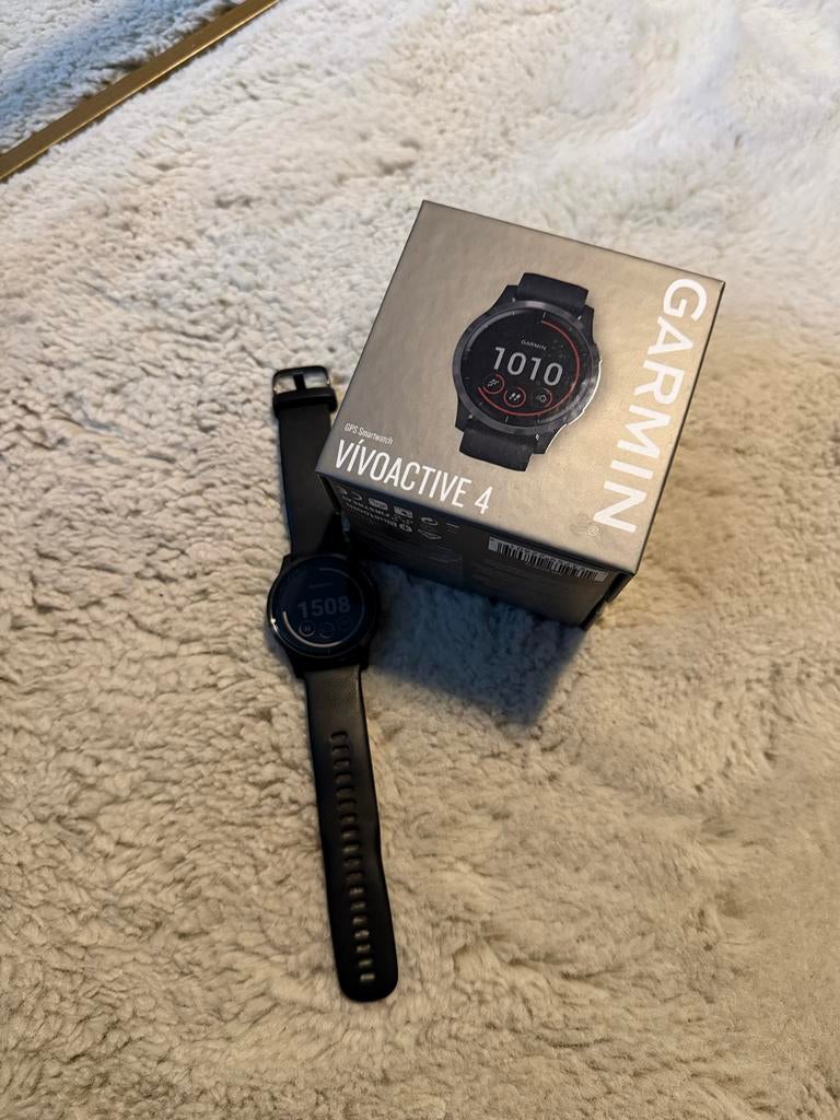 Garmin Vivoactive 4 GPS Smartwatch Zwart, Ophalen, Afstand, Zwart, Zo goed als nieuw