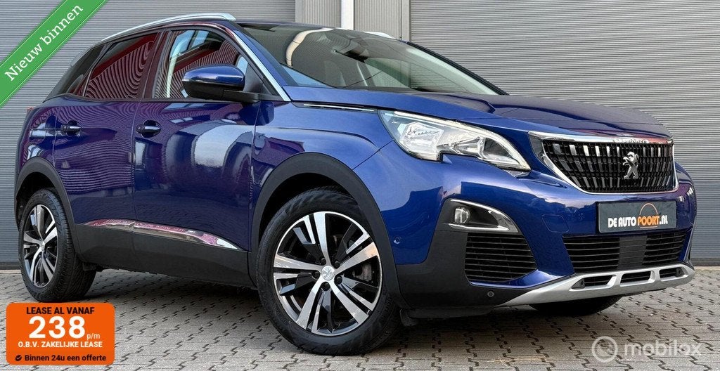 Peugeot 3008 1.2 PureTech Allure Automaat Navi/Carplay/Clima, Auto's, Peugeot, 1295 kg, 1199 cc, Met garantie (alle), Blauw