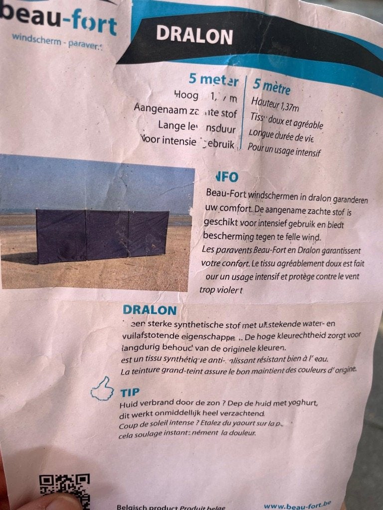 Windscherm, strand., Ophalen, Zo goed als nieuw