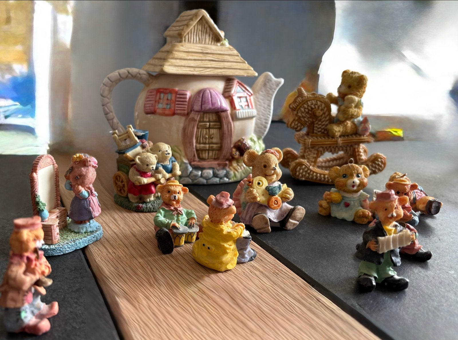 Theepot en Berenbeeldjes Set - Decoratieve Collectie, Ophalen of Verzenden, Gebruikt, Beeldje, Overige merken