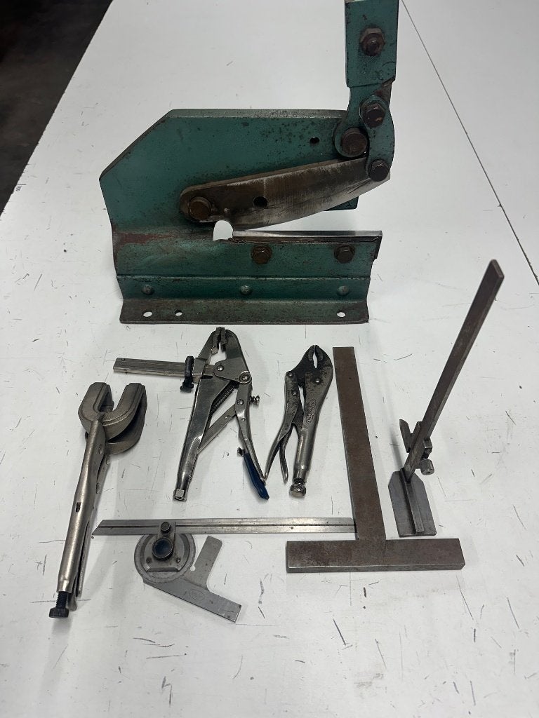 Platenschaar, Griptang, Winkelhaak, Hoogtemeter,Draadsnijset, Ophalen of Verzenden, Gebruikt, Overige typen, Overige merken