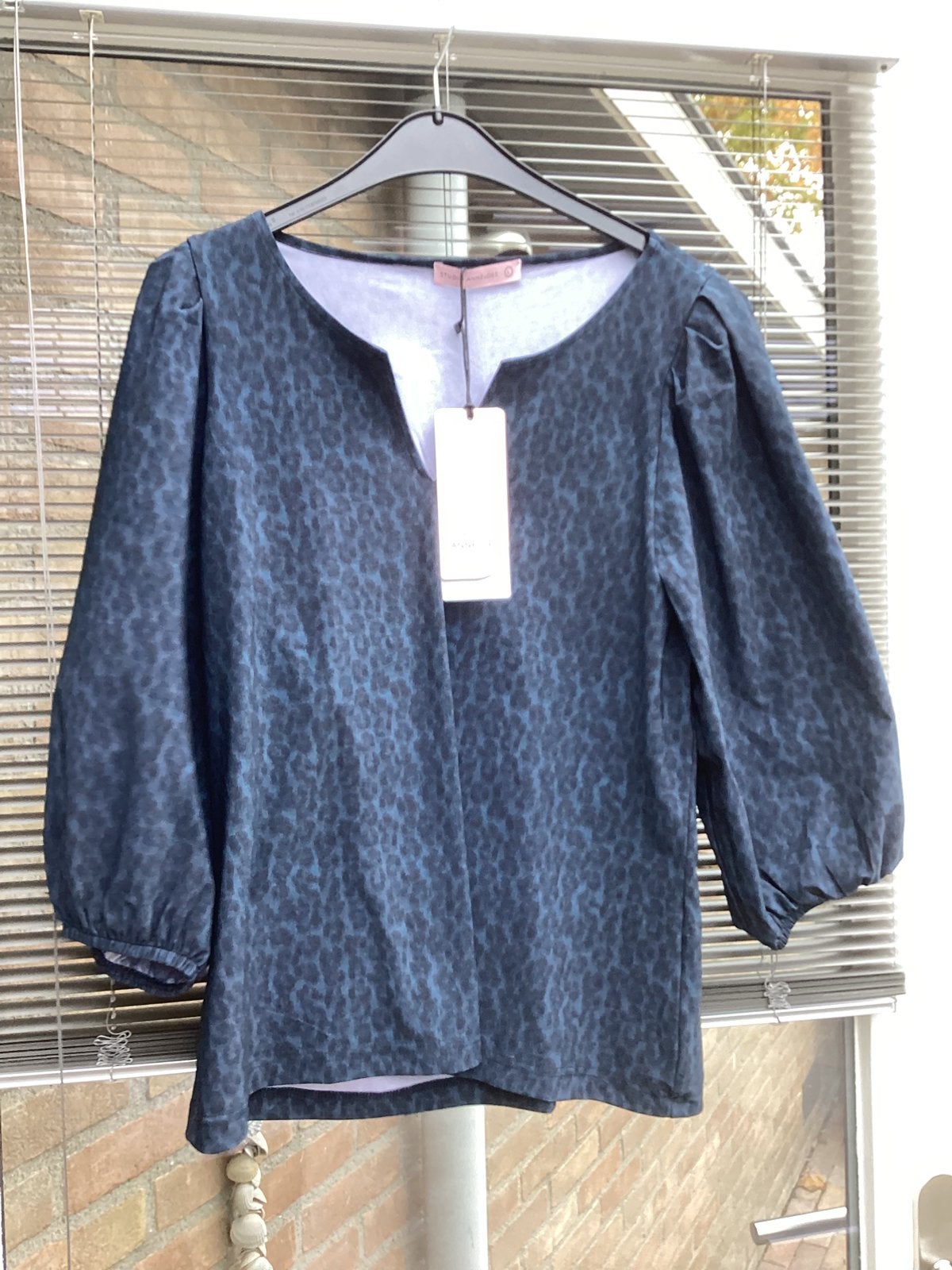 Studio Anneloes Travelstof blouse blauw indigo, Ophalen of Verzenden, Nieuw, Maat 42/44 (L), Blauw