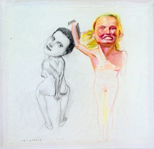 Pat Andrea - "Tekening Duo 9", Verzenden, Tekening, Gesigneerd