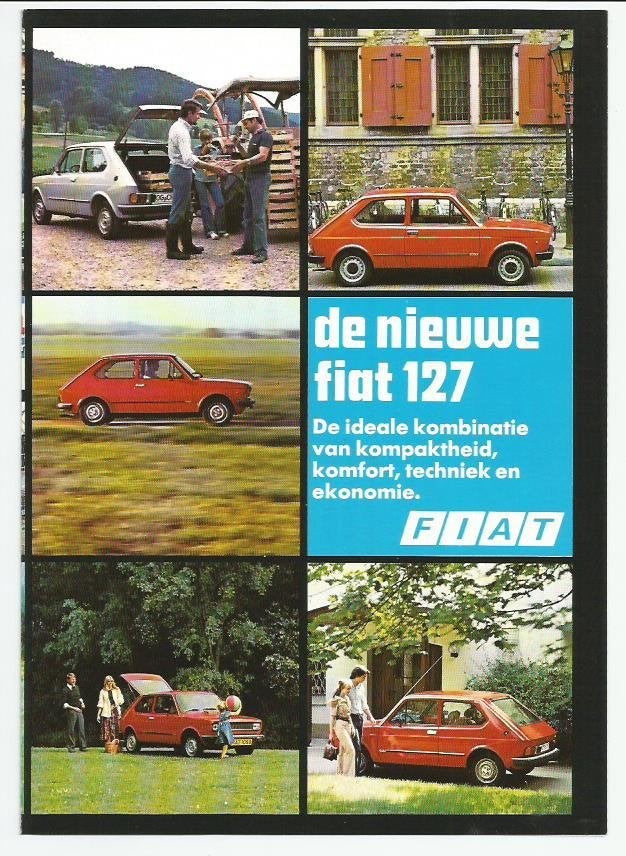 Leaflet folder Fiat 127, Verzenden, Zo goed als nieuw, Overige merken