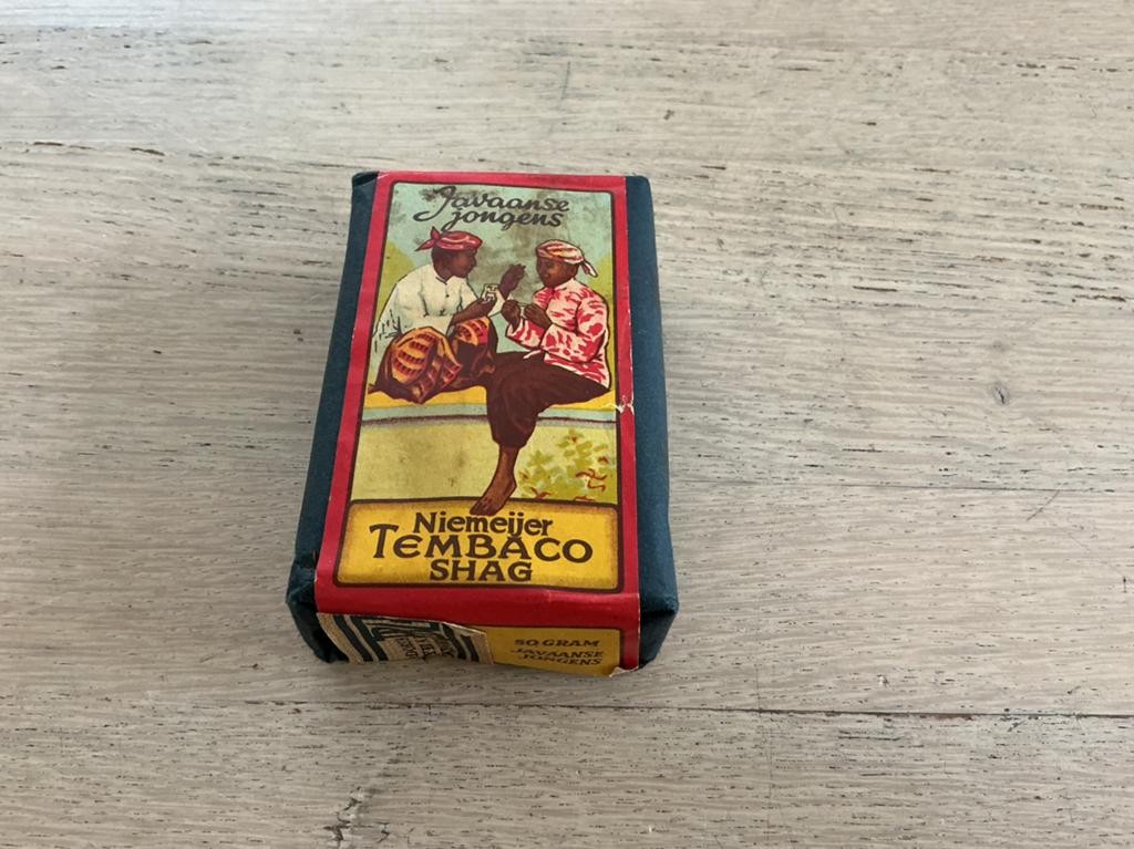 Oud pakje Javaanse Jongens shag, tabak Niemeijer Groningen, Ophalen of Verzenden, Gebruikt, Tabaksdoos of Verpakking