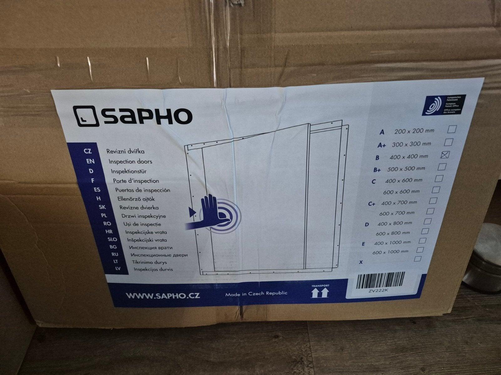 SAPHO zarz Inspectieluik 400x400 mm (tegelluik), Ophalen, Overige typen, Nieuw, 10 m² of meer