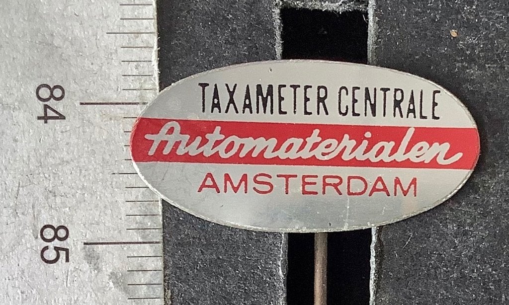 speld, Amsterdam, Taxameter centrale, automaterialen (AW, Ophalen of Verzenden, Gebruikt, Overige onderwerpen, Speldje of Pin