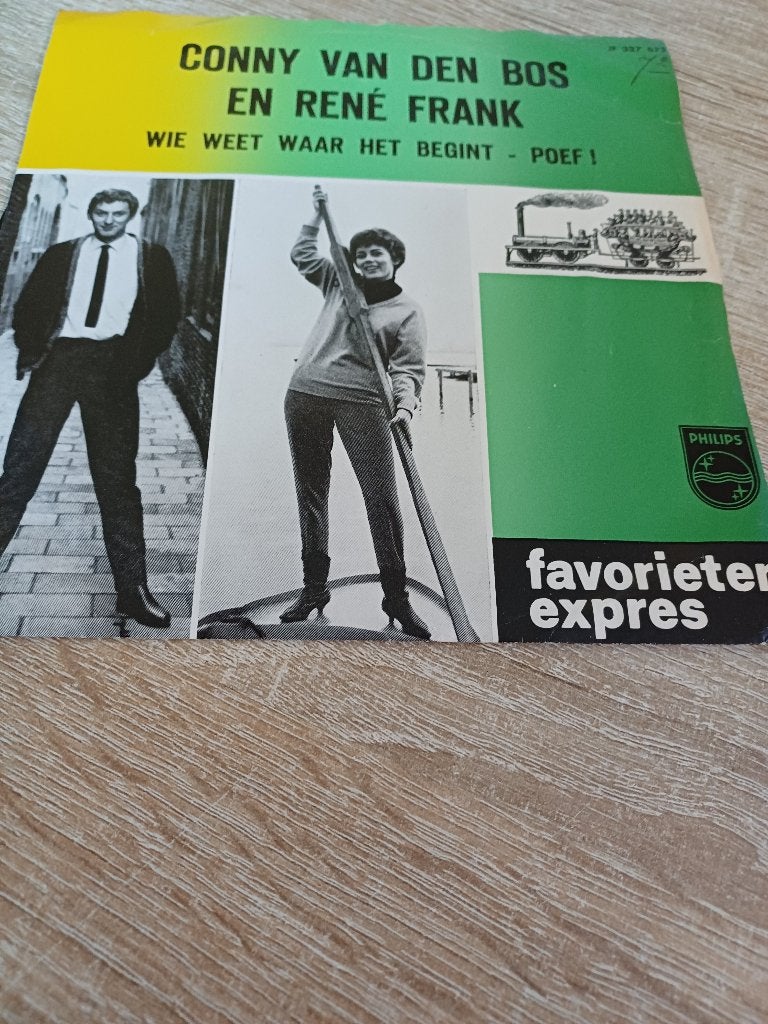 134a Single Conny van den Bos en – Wie weet waar het begint, 7 inch, Ophalen of Verzenden, Zo goed als nieuw, Overige typen