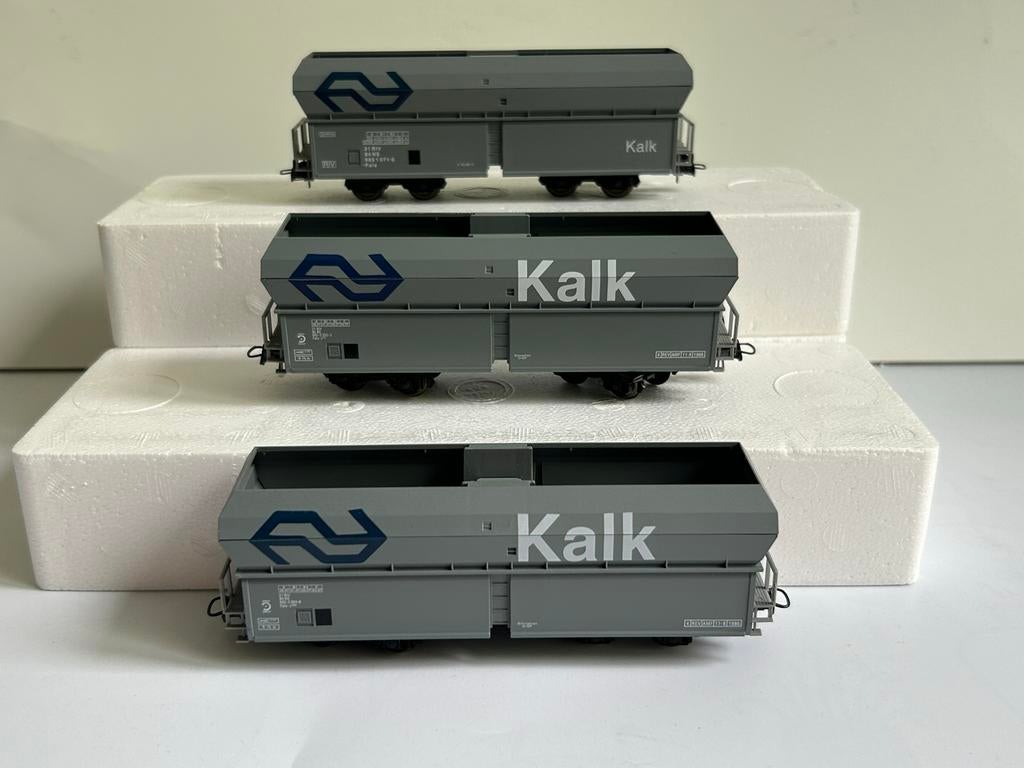 Lima NS Hopper wagon Fad "Kalk" - 3 stuks, Gelijkstroom, Wagon, Ophalen of Verzenden, Lima