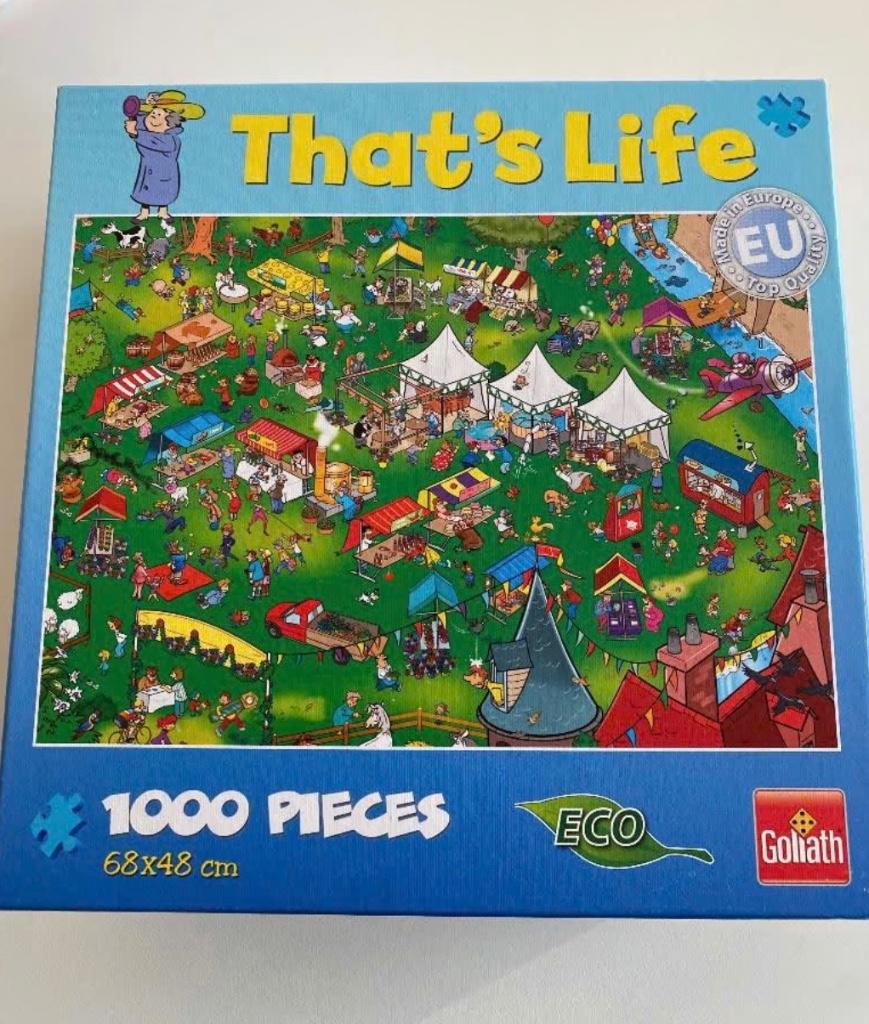 Puzzel That’s Live braderie op gras, Hobby en Vrije tijd, Ophalen, 500 t/m 1500 stukjes, Zo goed als nieuw, Legpuzzel
