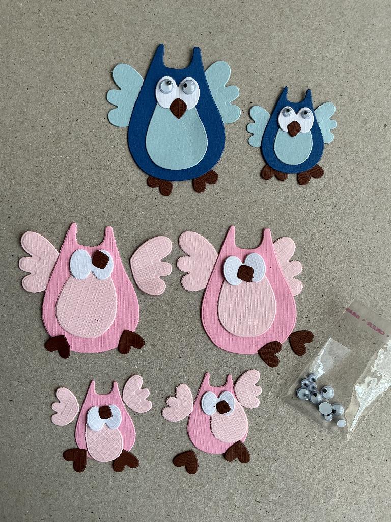 Setje 2X2 uilen Stansjes, Hobby en Vrije tijd, Kaarten | Zelf maken, Ophalen of Verzenden, Nieuw, Overige thema's, Overige typen