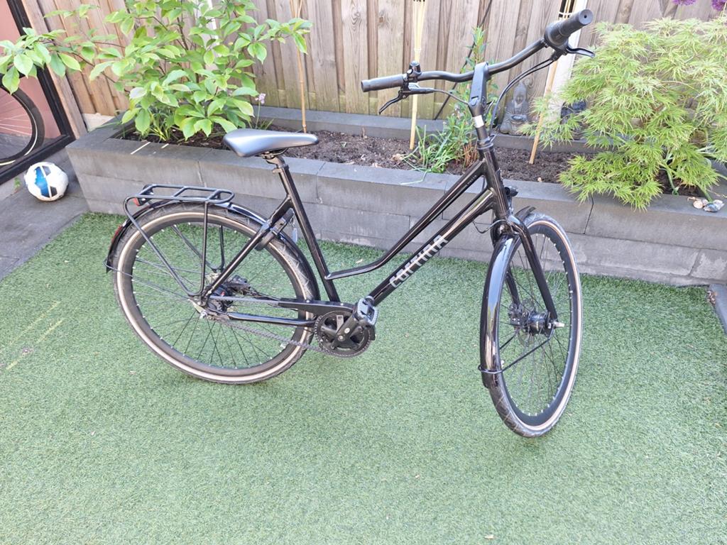 Cortina Mozzo Damesfiets - Zwart, 8 versnellingen, Fietsen en Brommers, Versnellingen, Schijfrem, Ophalen, Overige merken