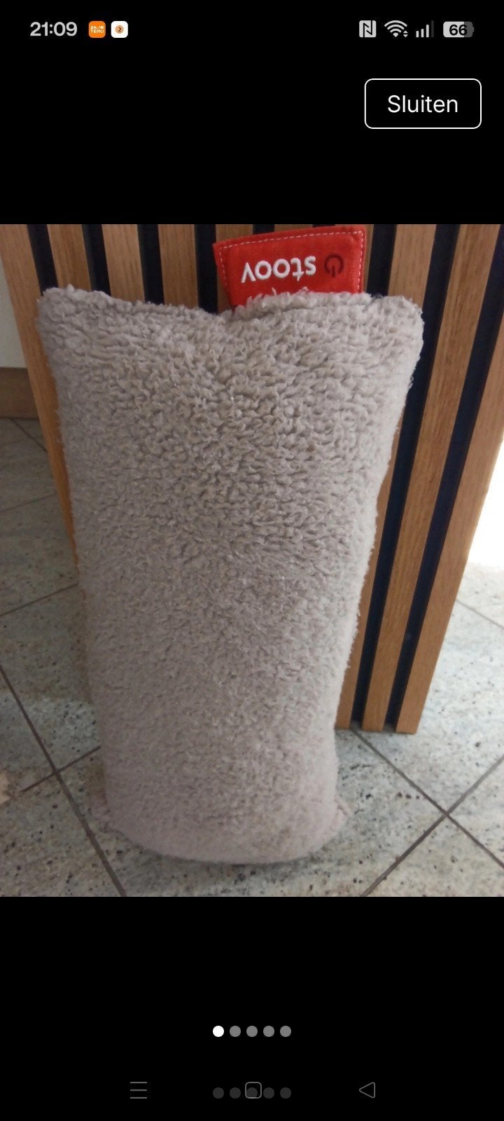 Stoov warmtekussen teddy crème (defect), Overige merken, Beige, Afneembare hoes, Ophalen of Verzenden