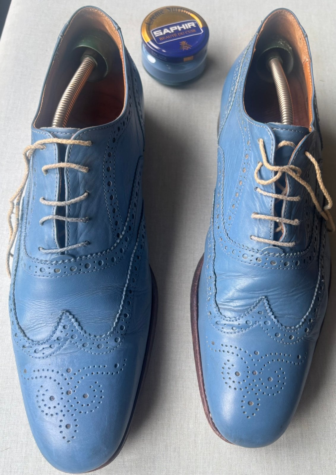 Jeans-blauwe Fosbury herenschoen mt 42,, Kleding | Heren, Blauw, Ophalen of Verzenden, Gedragen, Veterschoenen