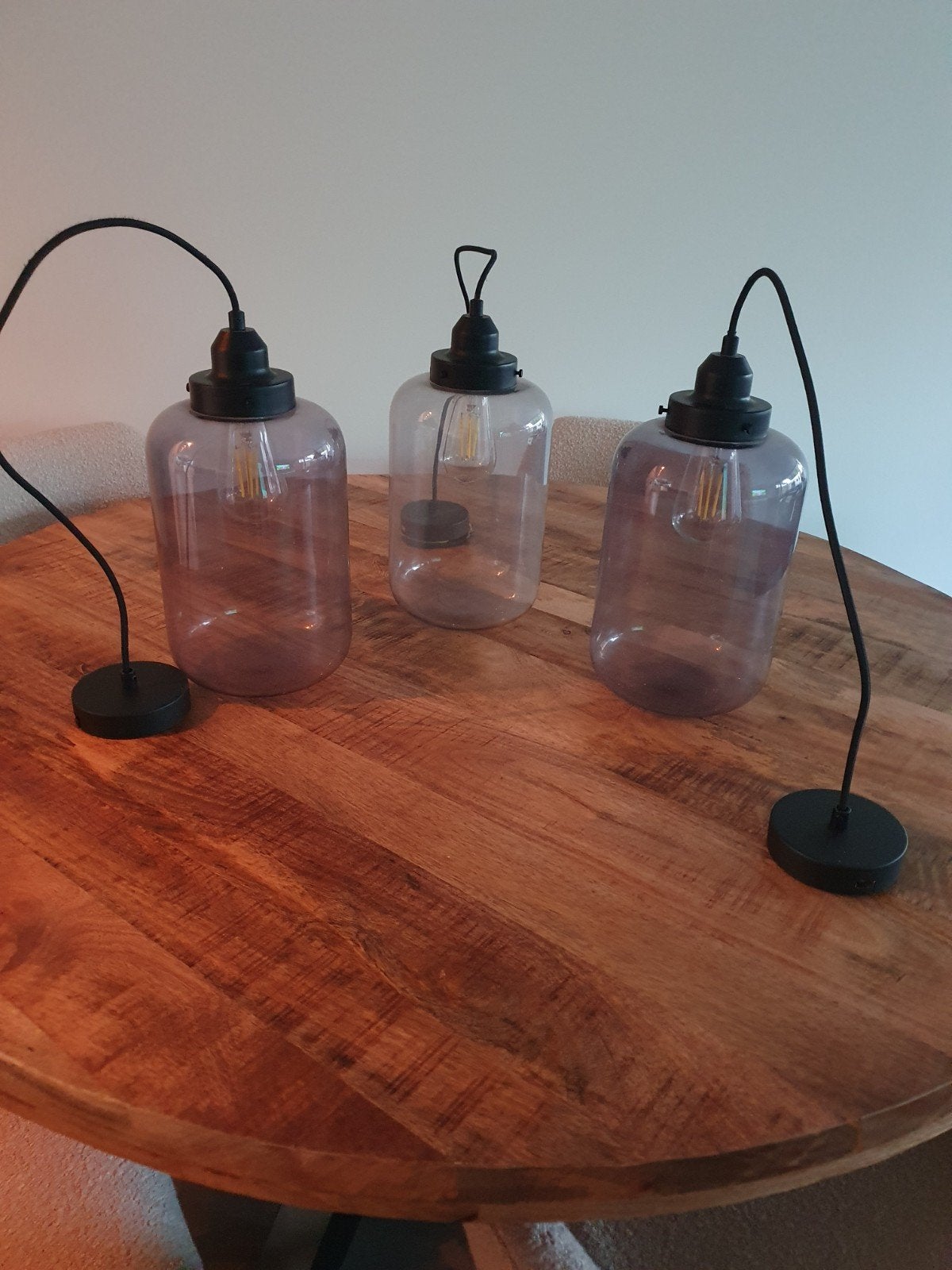 3x Dimbare LED Filament Lampen met E27 Fitting, Huis en Inrichting, Lampen | Hanglampen, Ophalen, Modern, Industrieel, E27 (groot)