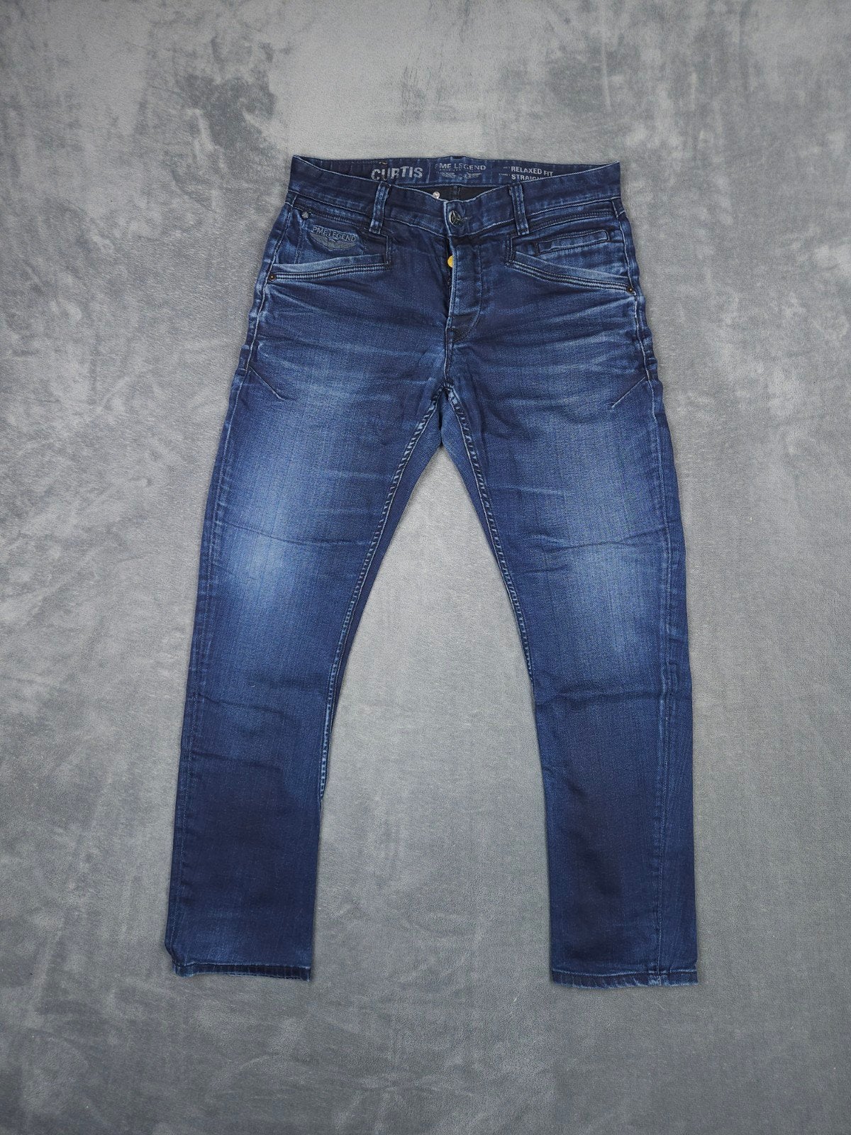 Pme Legend Broek Curtis Relaxed Straight W33 L32 Blauw Jeans, Blauw, ., Ophalen of Verzenden, Zo goed als nieuw