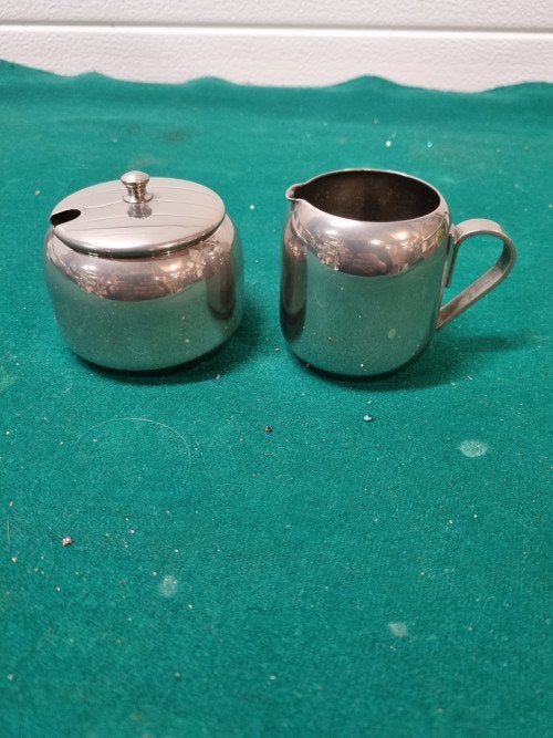 Melk en suiker pot rvs, Ophalen of Verzenden, 'T Olde Gre-j, Info@toldegrej.nl, Endepoelstraat 20f Didam