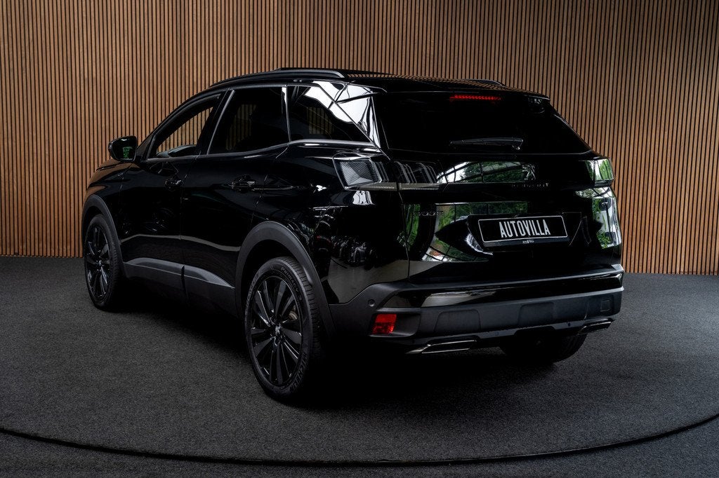 Peugeot 3008 1.2 Hybrid 145 GT Black Pack Pano Massage Leer, Gebruikt, Zwart, 1199 cc, Zwart