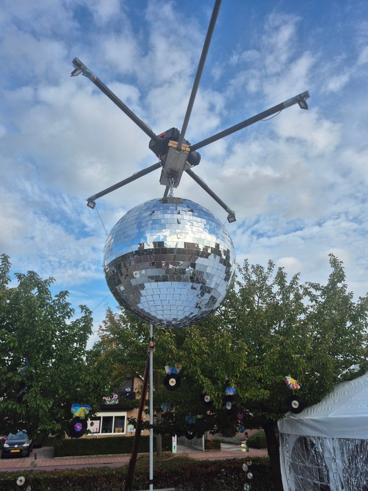 Disco spiegelbol 120cm, Ophalen, Nieuw, Versiering, Overige