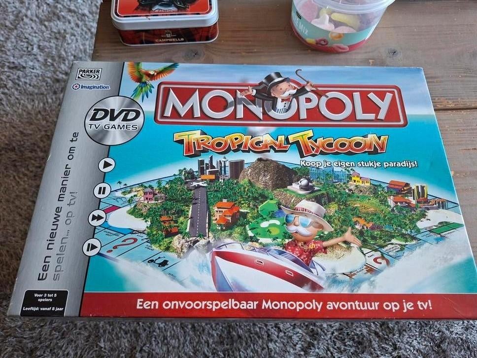 Monopoly Tropical Tycoon DVD TV Games, Hobby en Vrije tijd, Gezelschapsspellen | Bordspellen, Ophalen of Verzenden