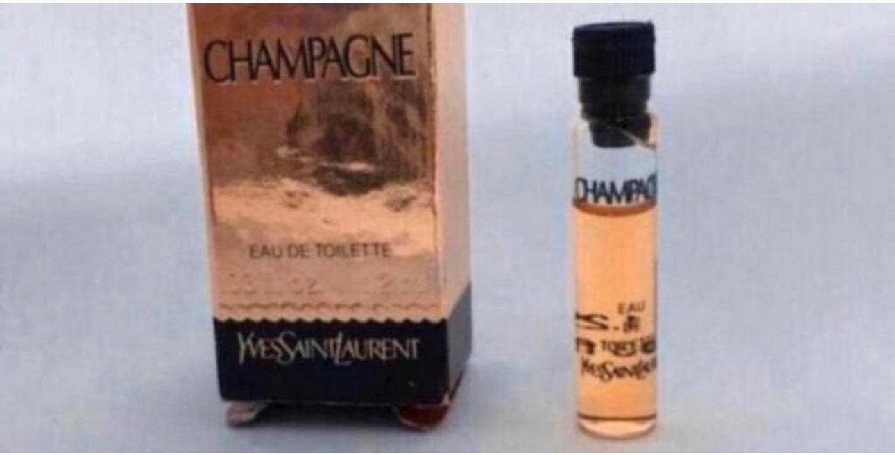 Vintage proefje Champagne Yves saint Laurent 1,2 ml edt, Verzamelen, Verzenden, Nieuw, Proef of Tester, Gevuld