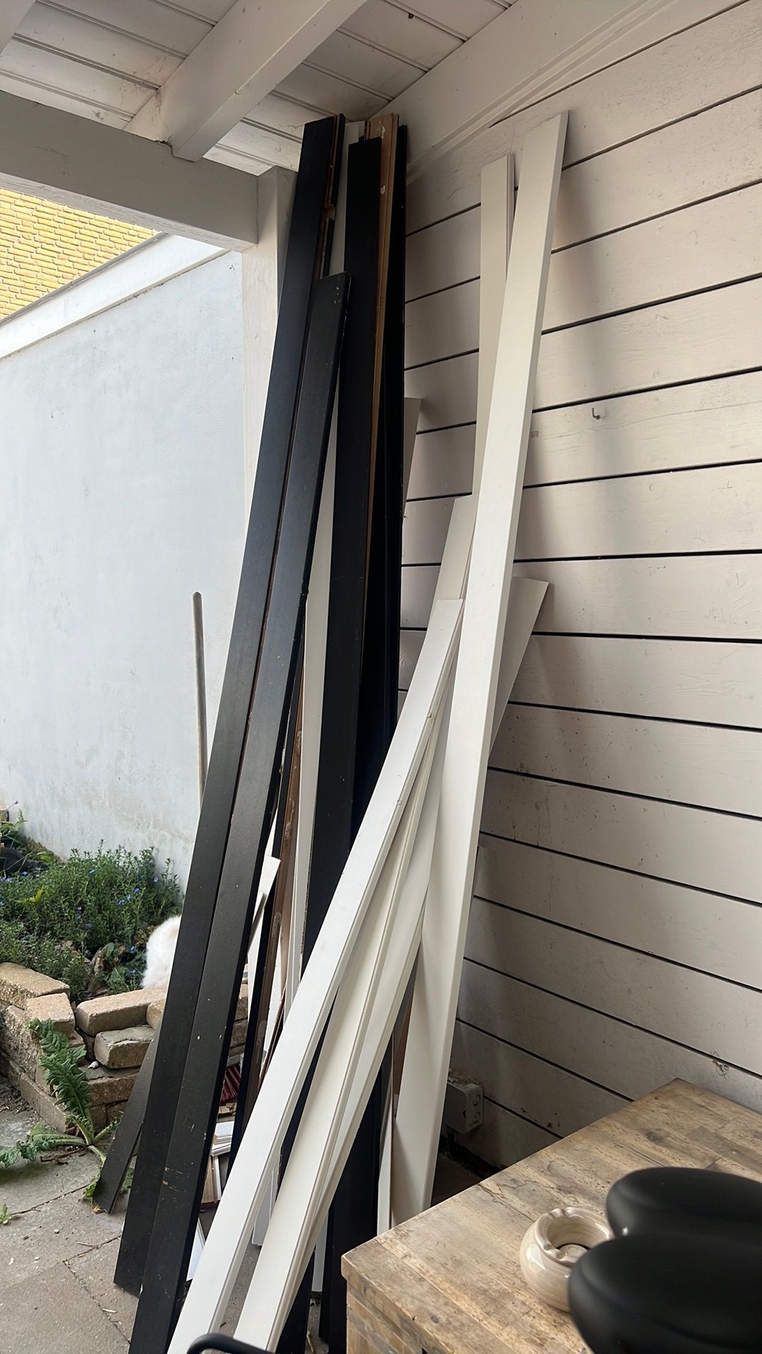 Hoge plinten, zwart en wit, Hornbach, Gebruikt, Ophalen of Verzenden, Mdf, 200 tot 250 cm