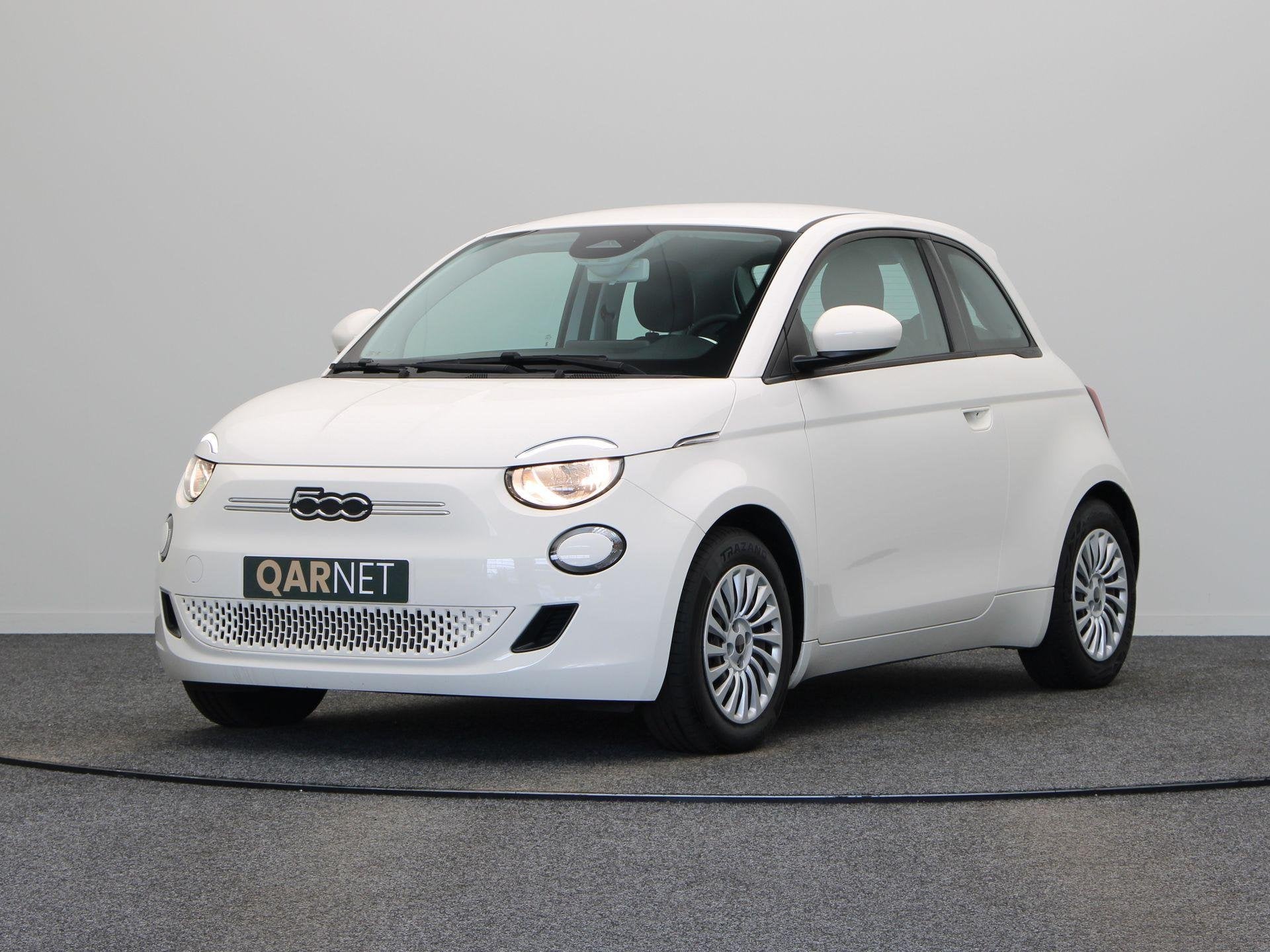 Fiat 500e Icon 42 kWh | 320km WLTP | 85KWh Snelladen | Cruis, Auto's, Fiat, Stof, 118 pk, 4 stoelen, Wit