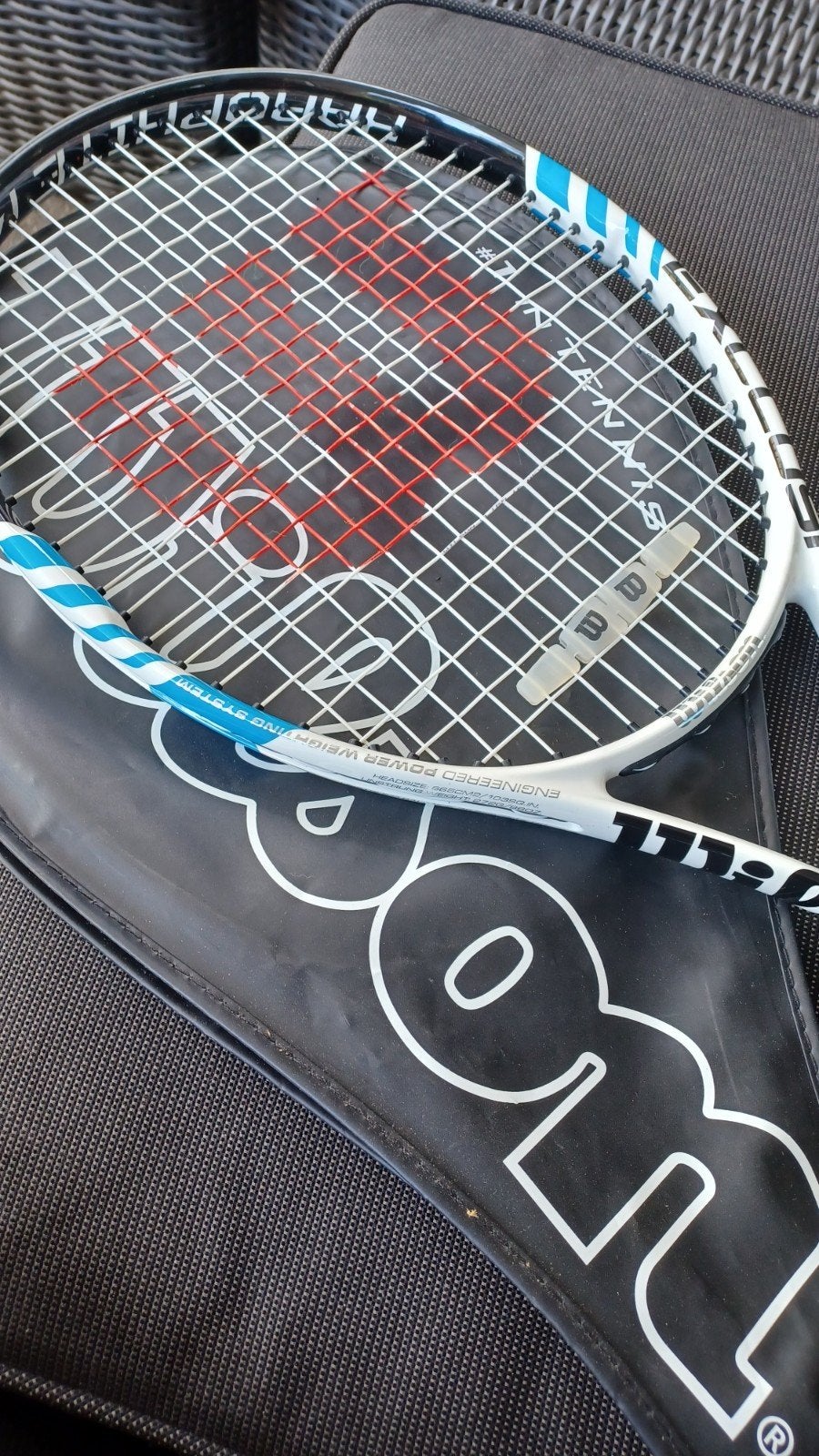Tennisrackets: Wilson Roger Federer & Dunlop Comp Ti met tas, Sport en Fitness, Ophalen, Gebruikt, Racket, Wilson