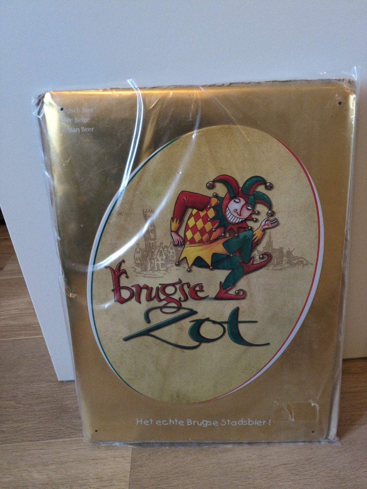 Brugse Zot Reclamebord - Het Echte Brugse Stadsbier, Verzamelen, Ophalen of Verzenden, Nieuw, Reclamebord, Plaat of Schild, Overige merken