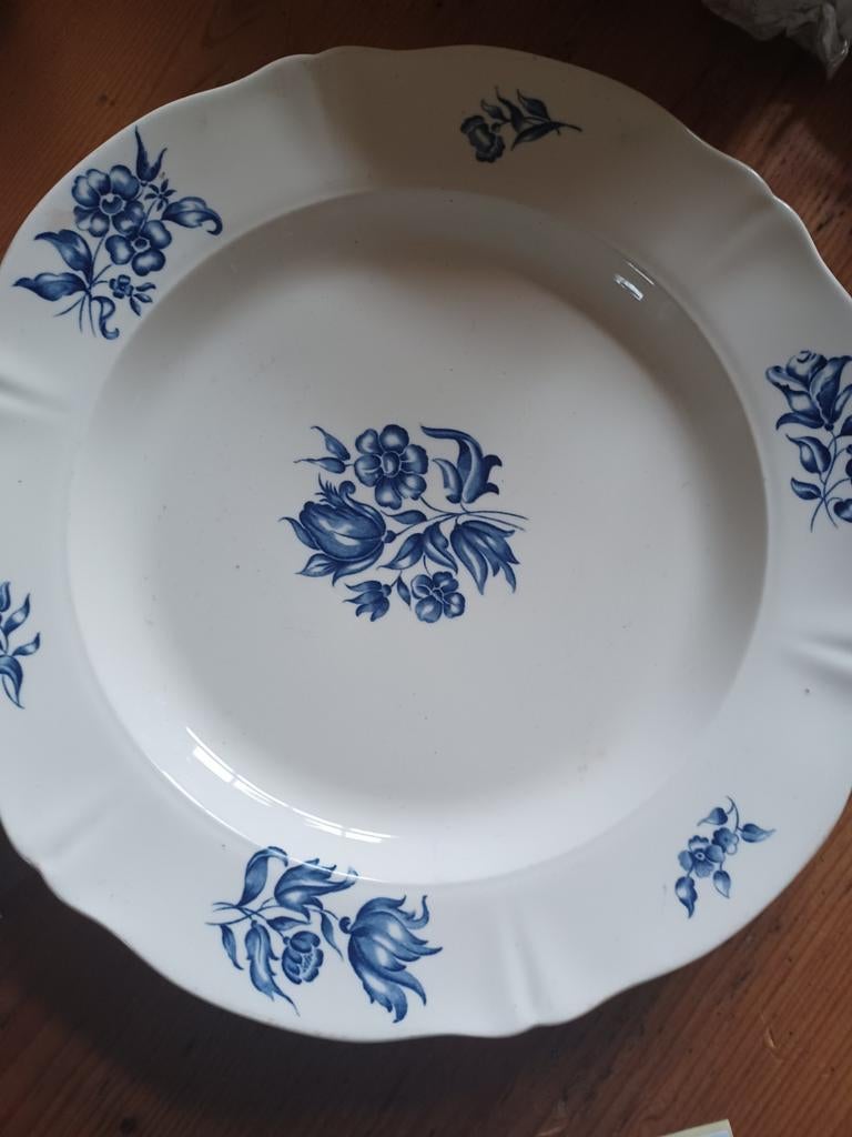 12 soepborden bouquet bleu regout, Ophalen of Verzenden