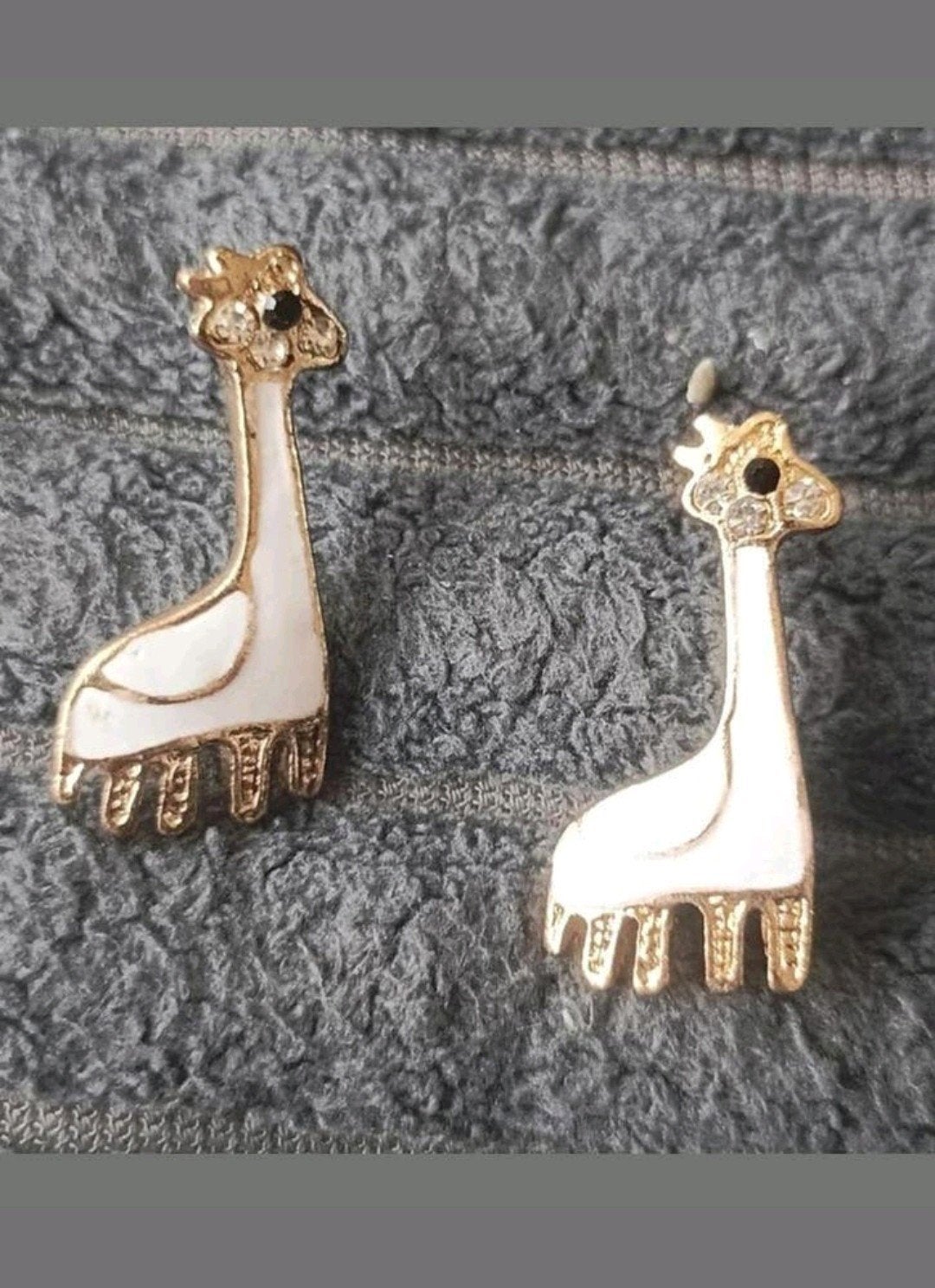 Oorbellen giraffe, Verzenden, Nieuw, Goud, Knopjes of Stekers