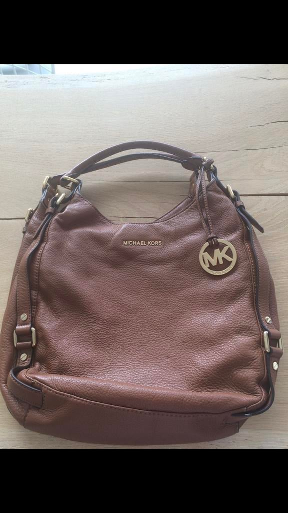 Michael kors bruine cognac tas zo goed als nieuw!, Ophalen of Verzenden