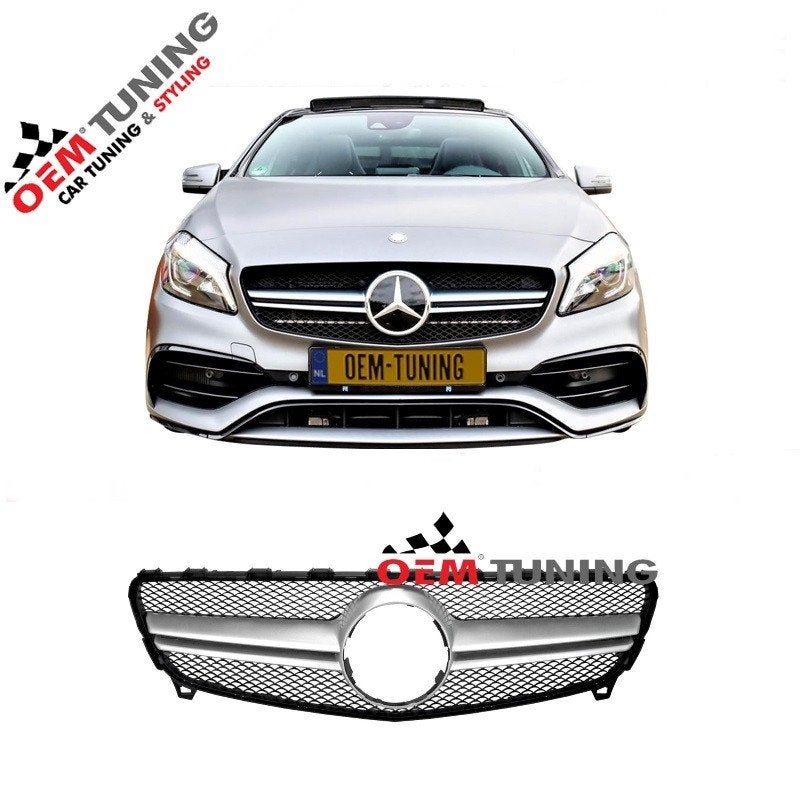 Grille A‑Klasse W176 A45 Silver Style 2015‑2018, Ophalen of Verzenden