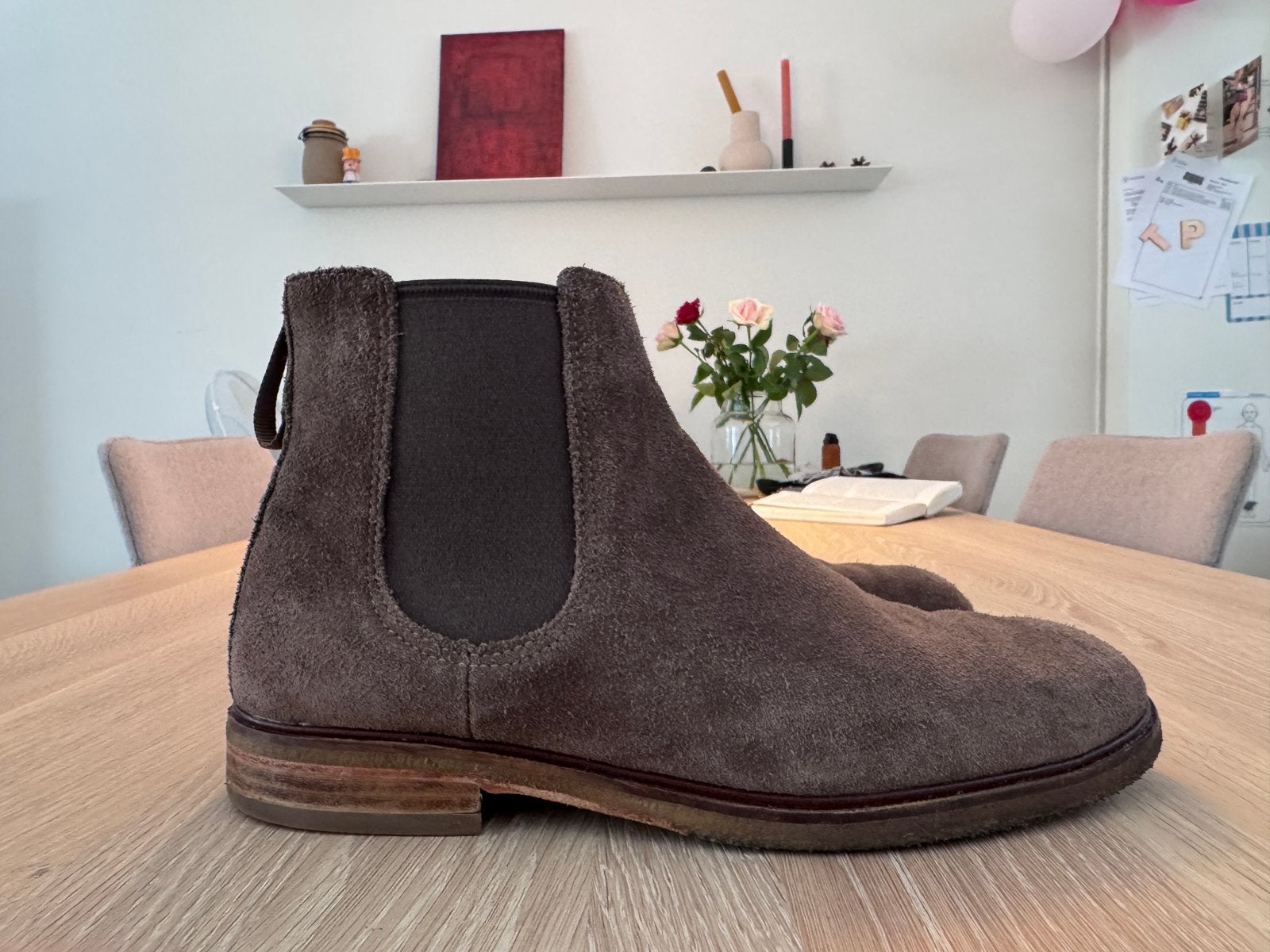 Clarks suède Chelsea boots – maat 42,5, Kleding | Heren, Schoenen, Ophalen of Verzenden, Zo goed als nieuw, Bruin, Boots