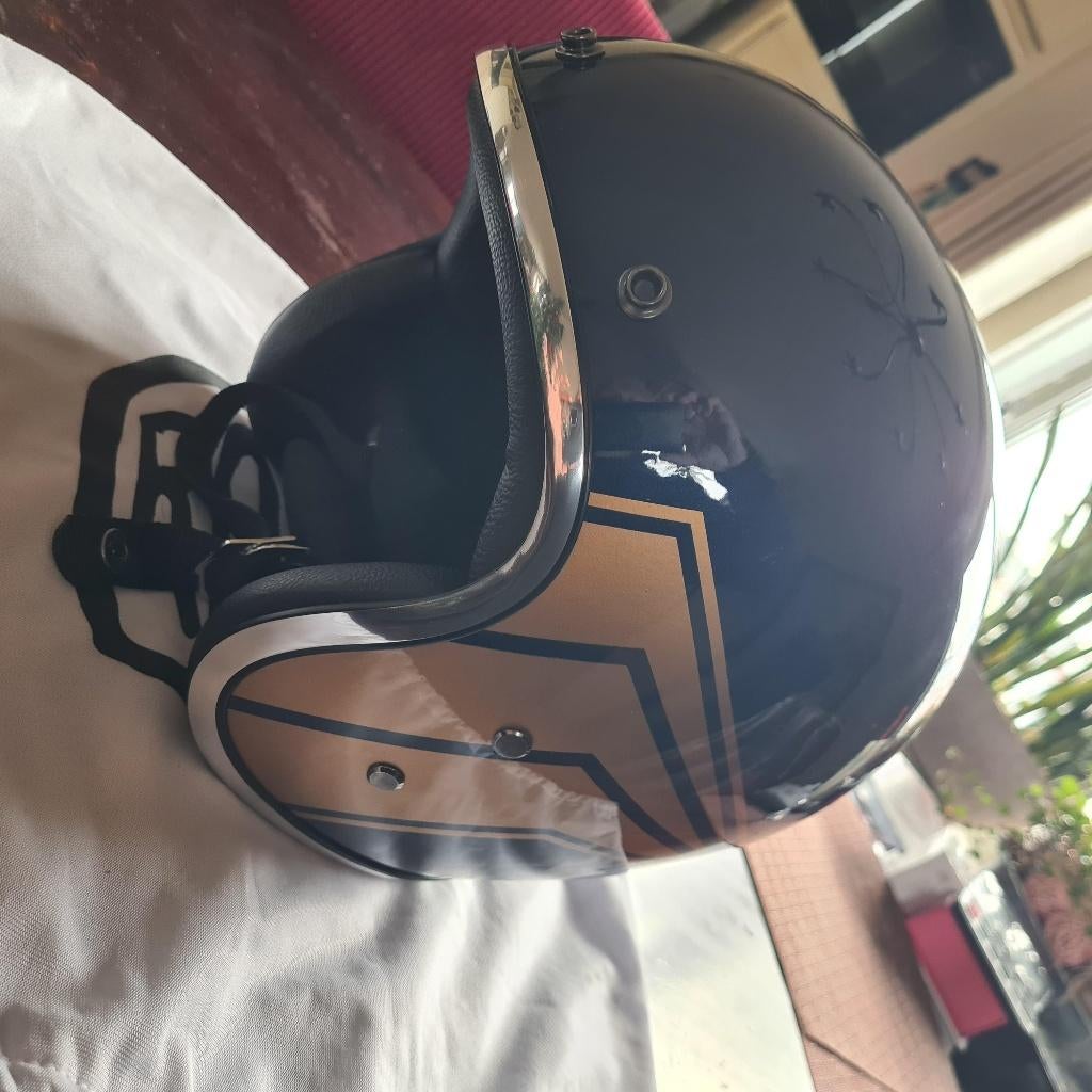 helm 2xl brommer motor bril harley davidson roeg, Ophalen of Verzenden, Zo goed als nieuw, Extra large of groter