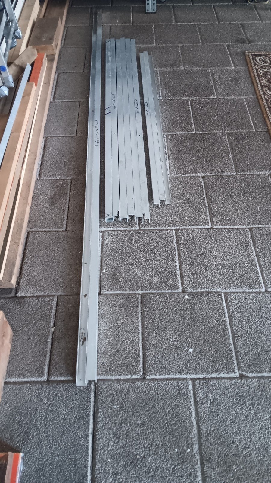 Aluminium profielen diverse maten, Ophalen, Gebruikt, Aluminium