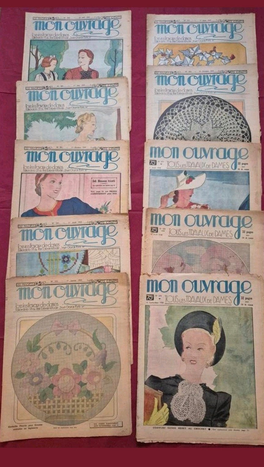 Franse tijdschriften uit de grootmoedertijd, Ophalen of Verzenden, Gelezen, Damesbladen