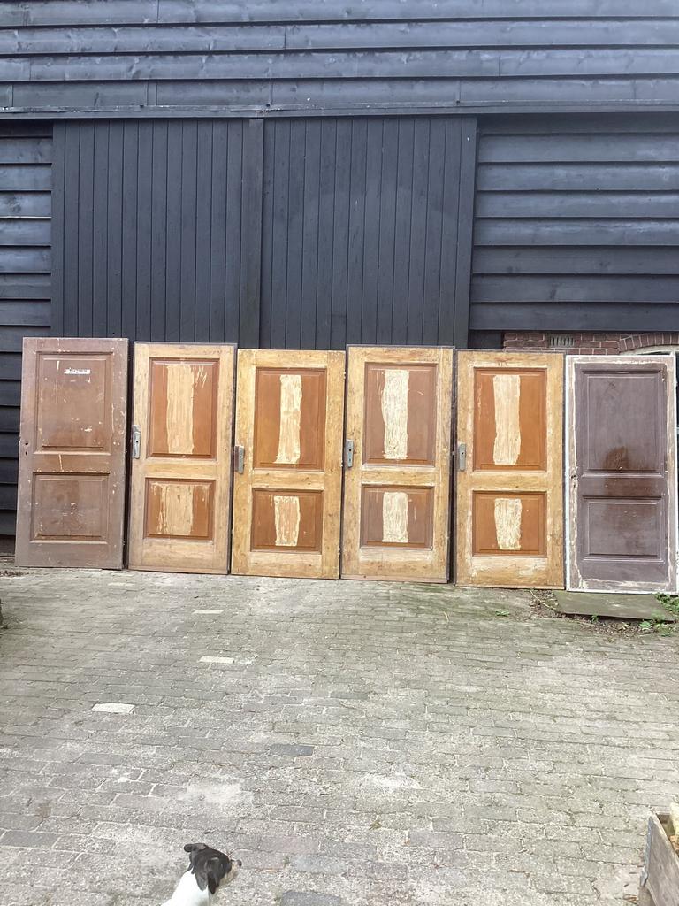 Antieke paneeldeuren uit 1 boerderij +/- 92 x 196, Ophalen of Verzenden