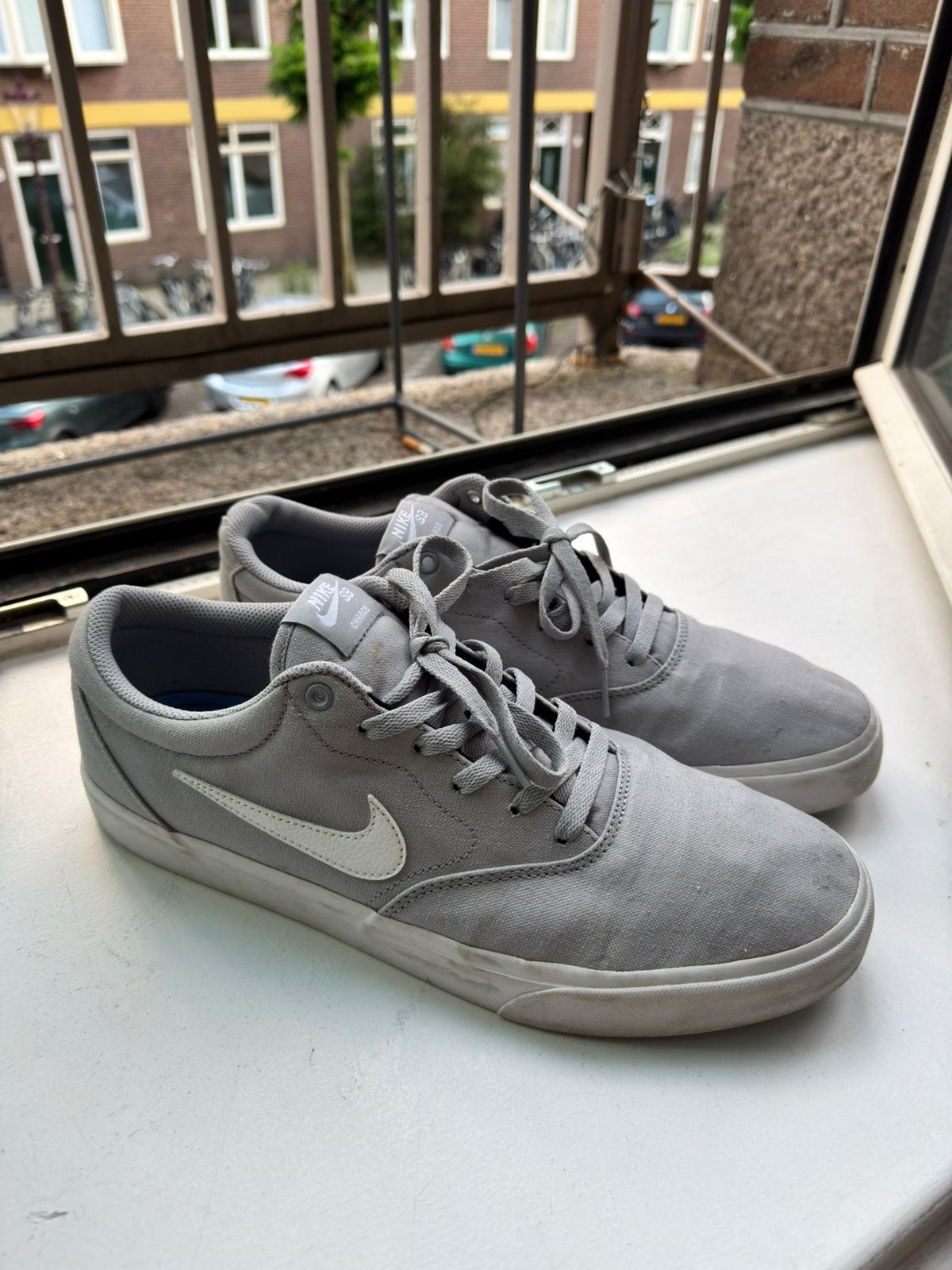 Nike SB grijze sneakers / skateschoenen – maat 47.5, Ophalen of Verzenden, Zo goed als nieuw, Overige kleuren