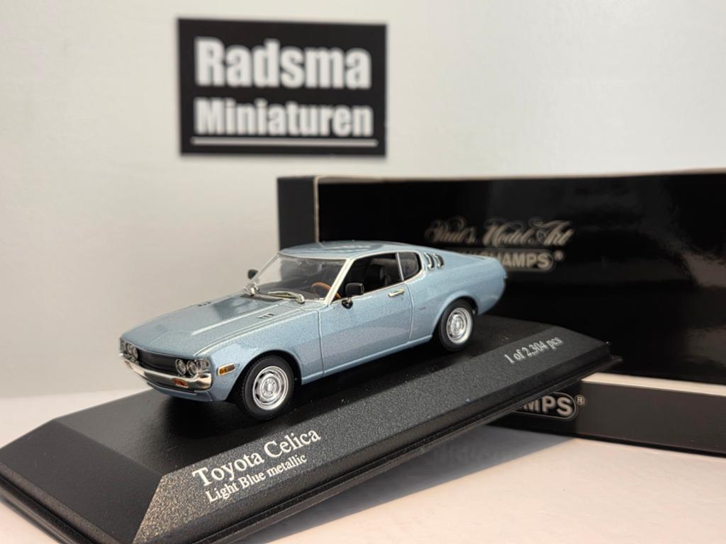 Toyota Celica Fastback 1975 - Blue - 1:43 Minichamps, Hobby en Vrije tijd, Modelauto's | 1:43, Auto, Ophalen of Verzenden, Zo goed als nieuw