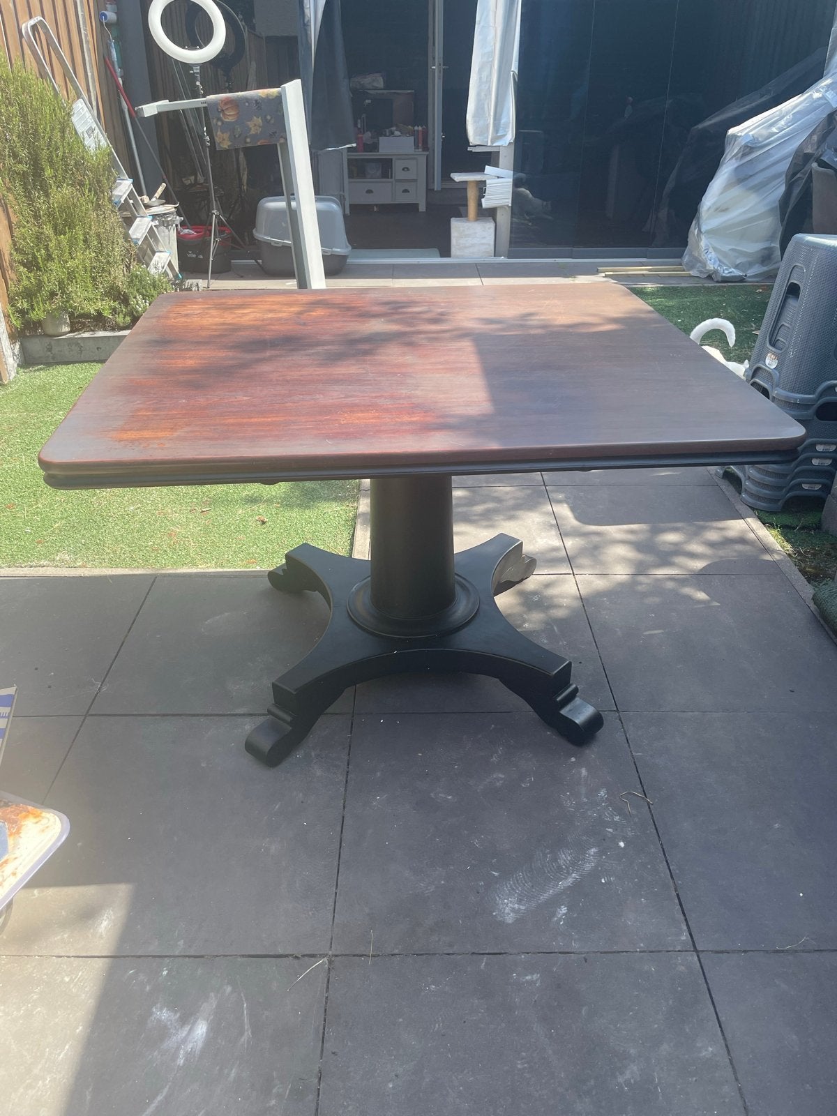 Eettafel - z.s.m. ophalen, Ophalen, Gebruikt, 100 tot 150 cm, Vierkant