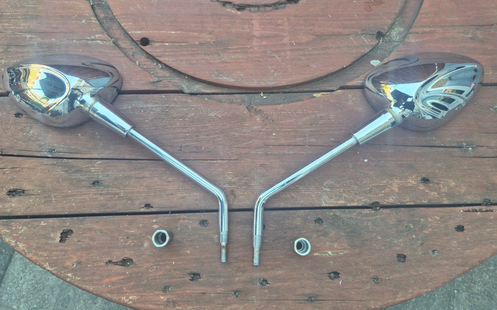 Originele en nog Mooie Piaggio Vespa Spiegel Set Chroom, Ophalen of Verzenden, Zo goed als nieuw, Overige typen, Piaggio