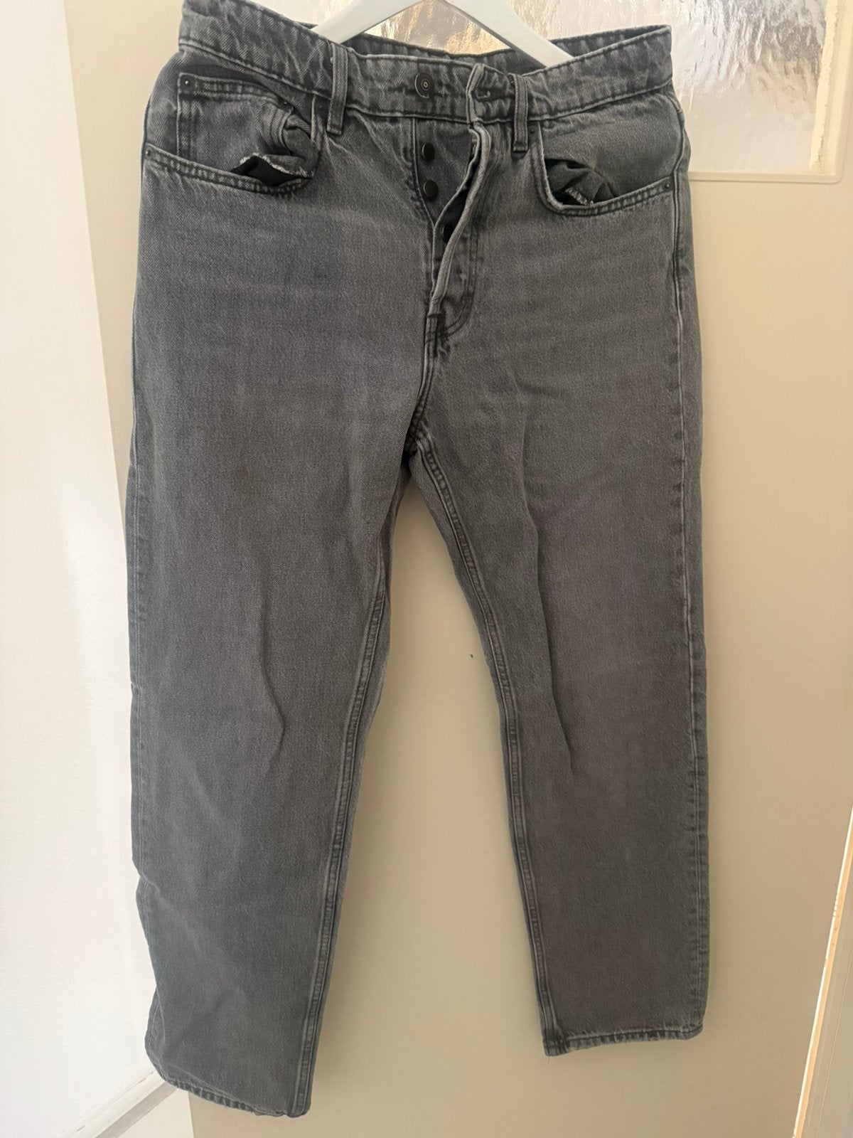 Zara straight leg pants 38, Ophalen of Verzenden, Zo goed als nieuw, Blauw, W30 - W32 (confectie 38/40)