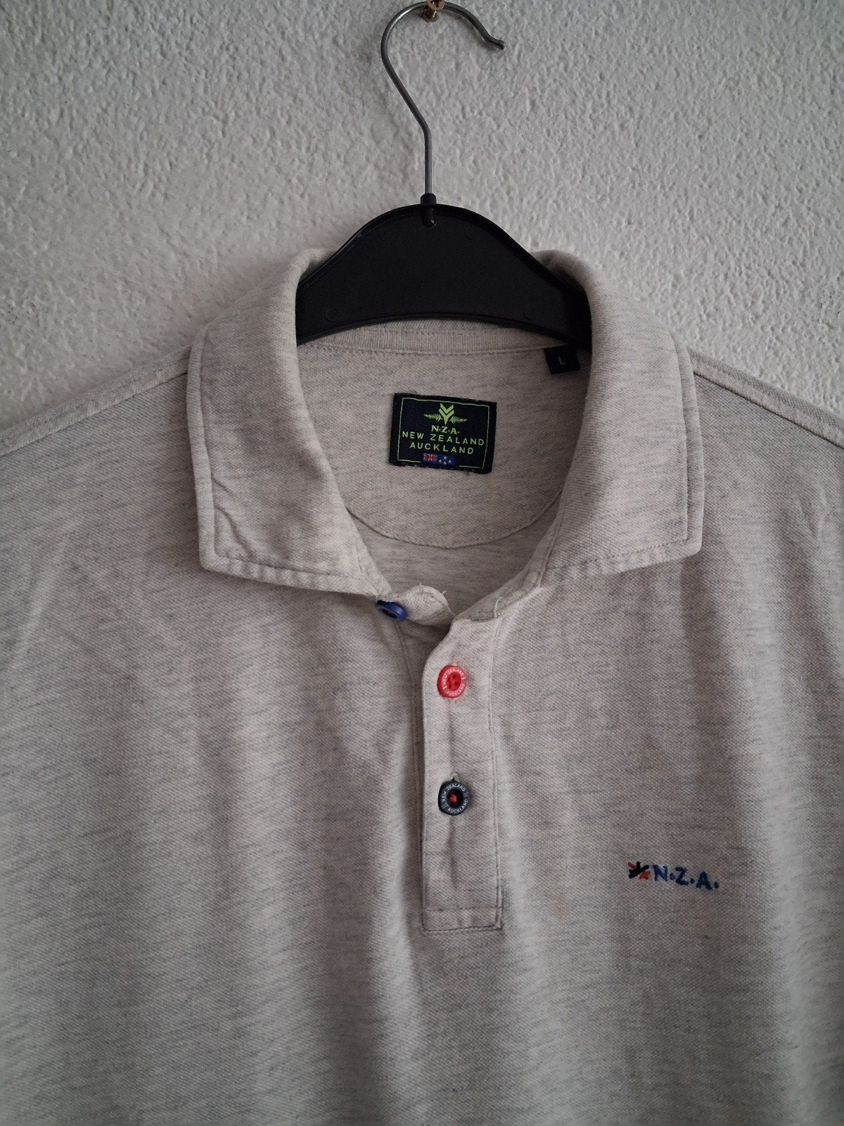 NZA Polo Maat L, Ophalen of Verzenden, Maat 52/54 (L), Grijs