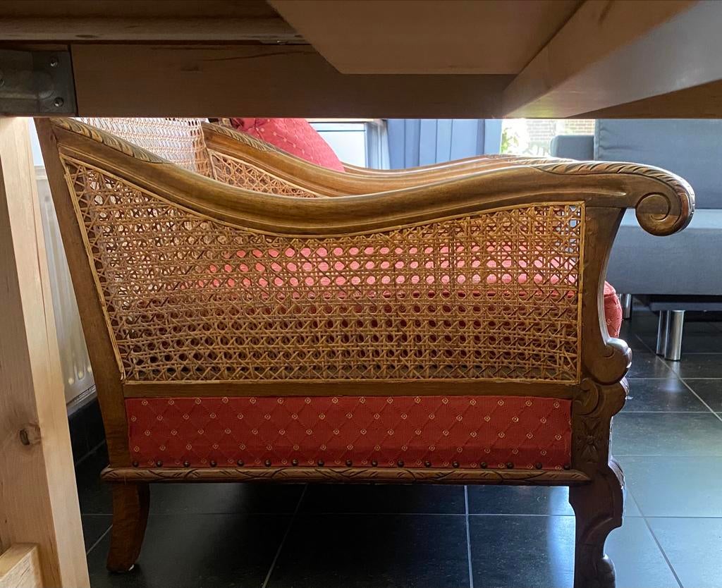 Twee vintage notenhouten fauteuils van Pander, gerestaureerd, Ophalen