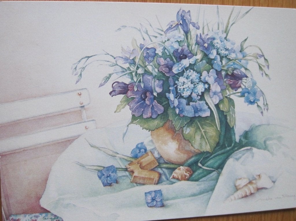 Voor het kind - bloemen en fruit - bloemen bij bank - 1992, Verzenden, 1980 tot heden, Ongelopen, Overige thema's