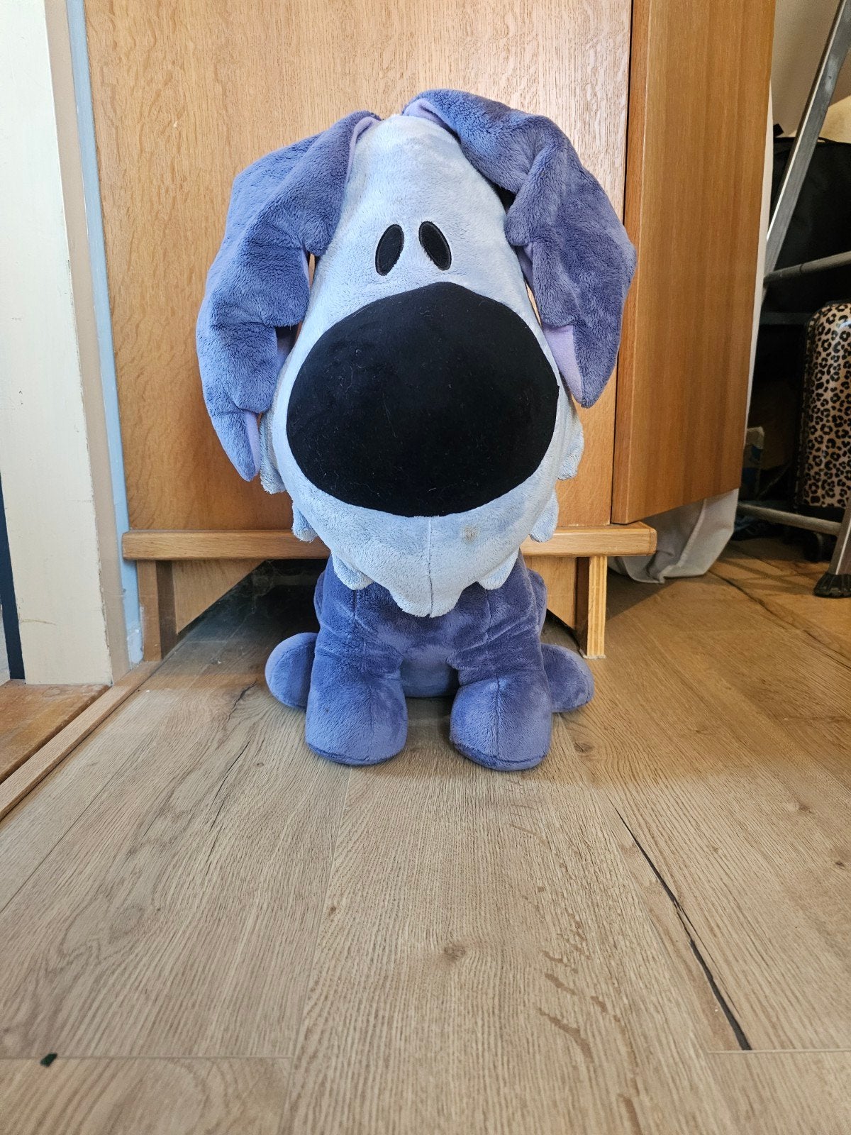 grote woezel knuffel van ruim 50 cm, Overige typen, Blauw, Ophalen of Verzenden, Zo goed als nieuw