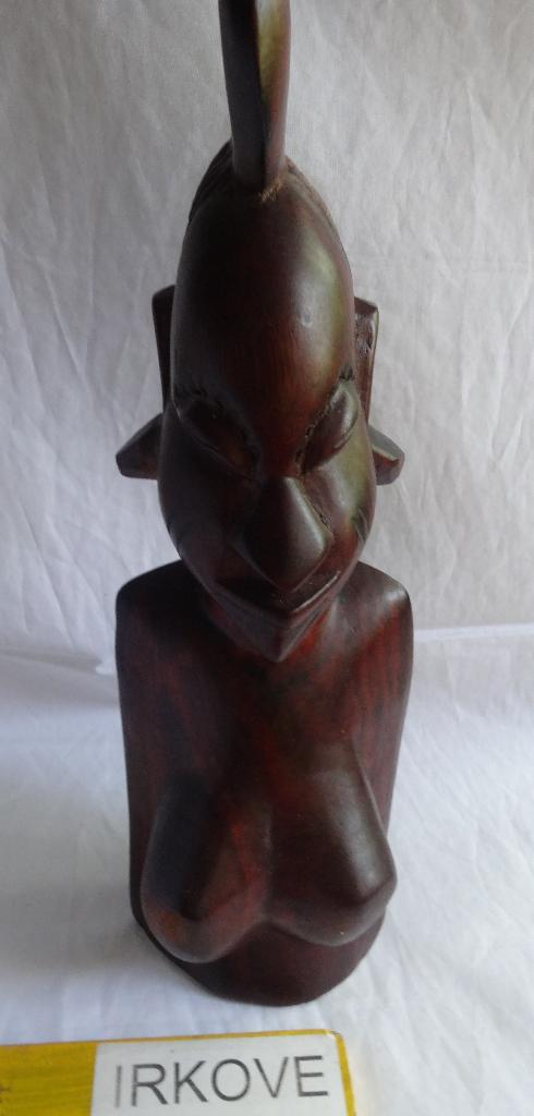 HOUTEN VROUWENBEELD * AFRIKA?? * Gaaf *, Verzenden, 20 - 50 cm, Beeld, Hout