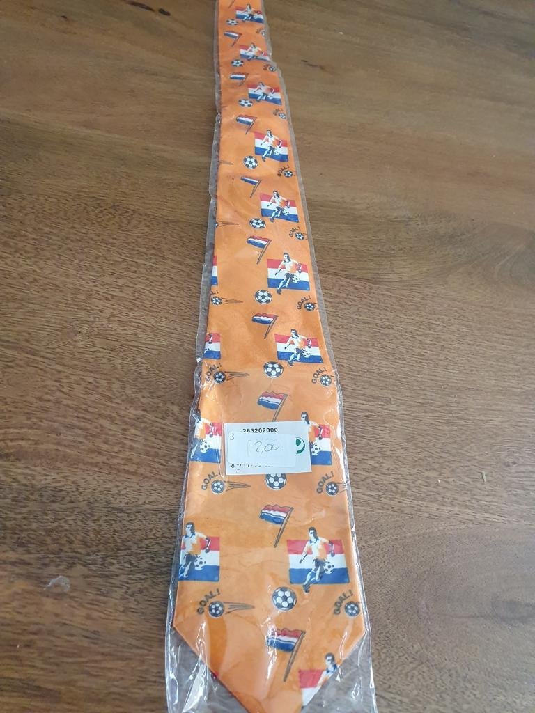 Nieuwe Oranje Stropdas - Nederlands Elftal, Ophalen of Verzenden, Nieuw, Oranje, Met patroon